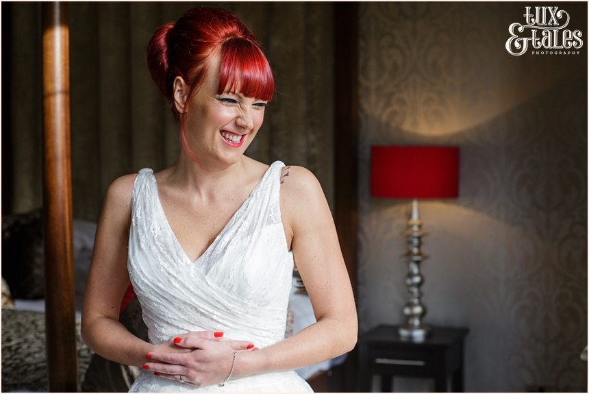 Beautiful redhead bride