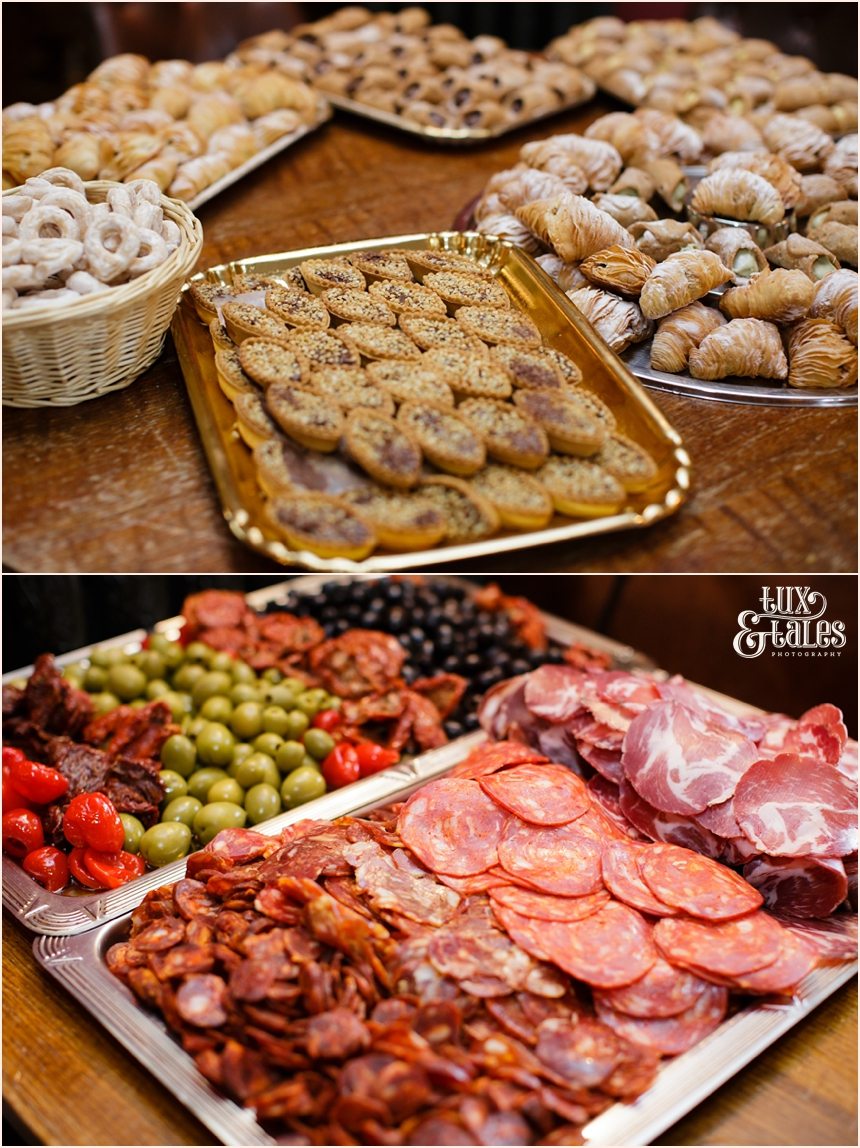 Italian food at wedding