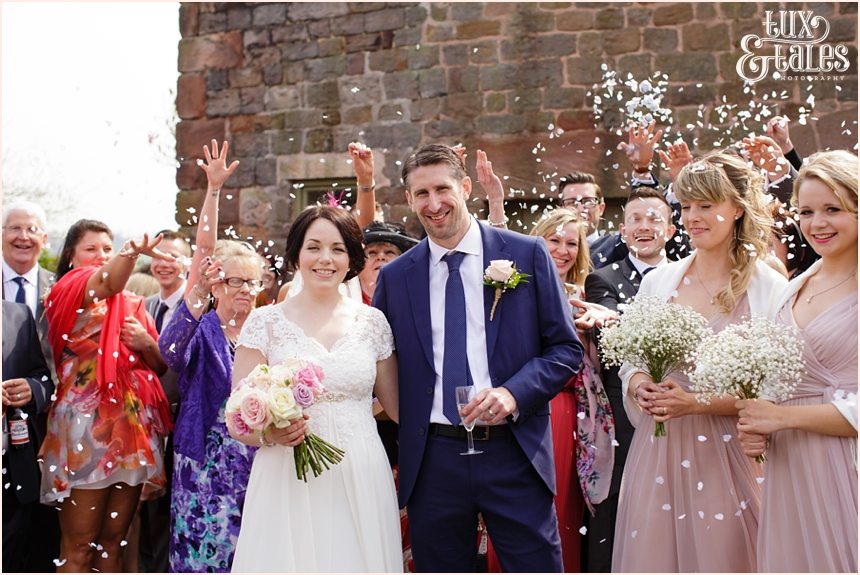 Confetti wedding photo