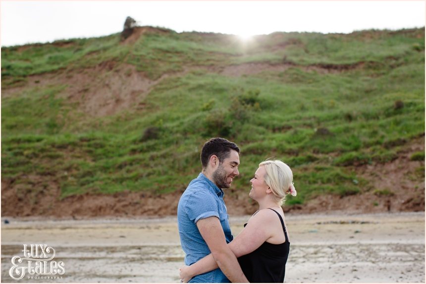 Engagement shoot at filey beach