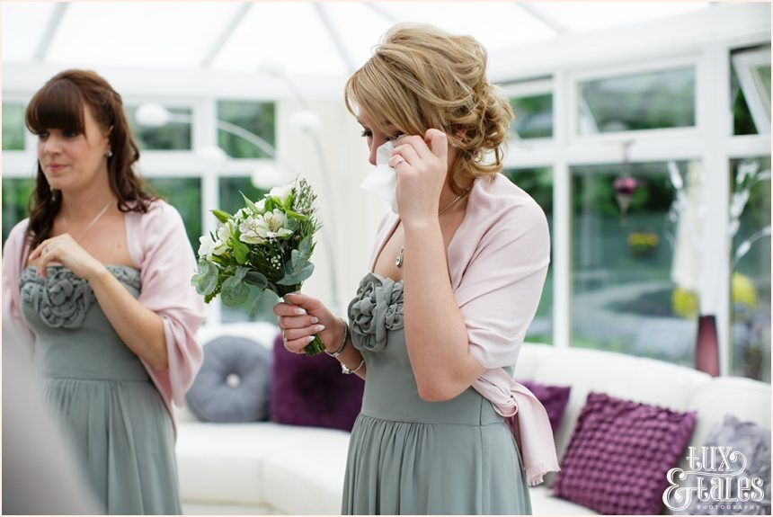 Bride gets ready before wedding york photography