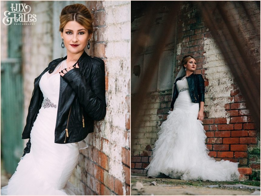 York trash the dress photography in an abandoned barn