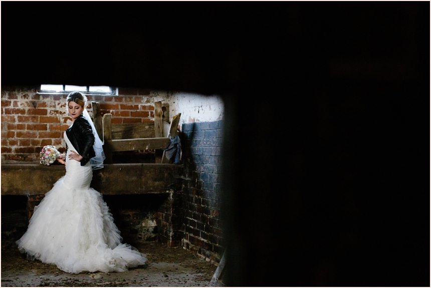 York trash the dress photography in an abandoned barn