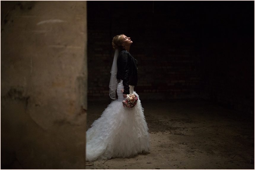 York trash the dress photography in an abandoned barn