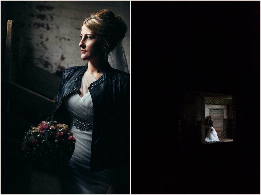 York trash the dress photography in an abandoned barn