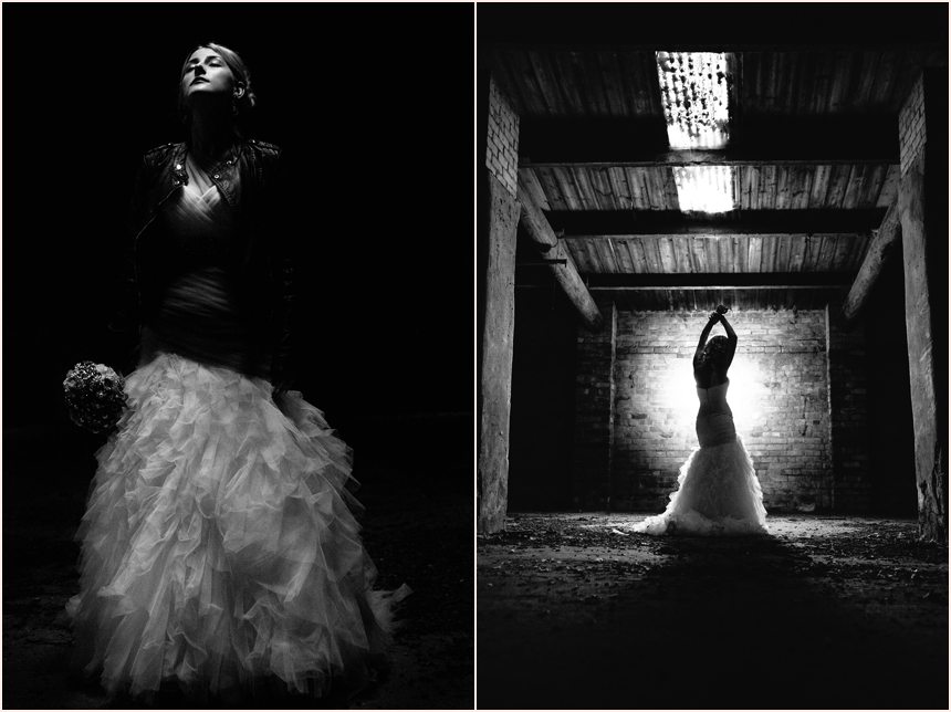 York trash the dress photography in an abandoned barn