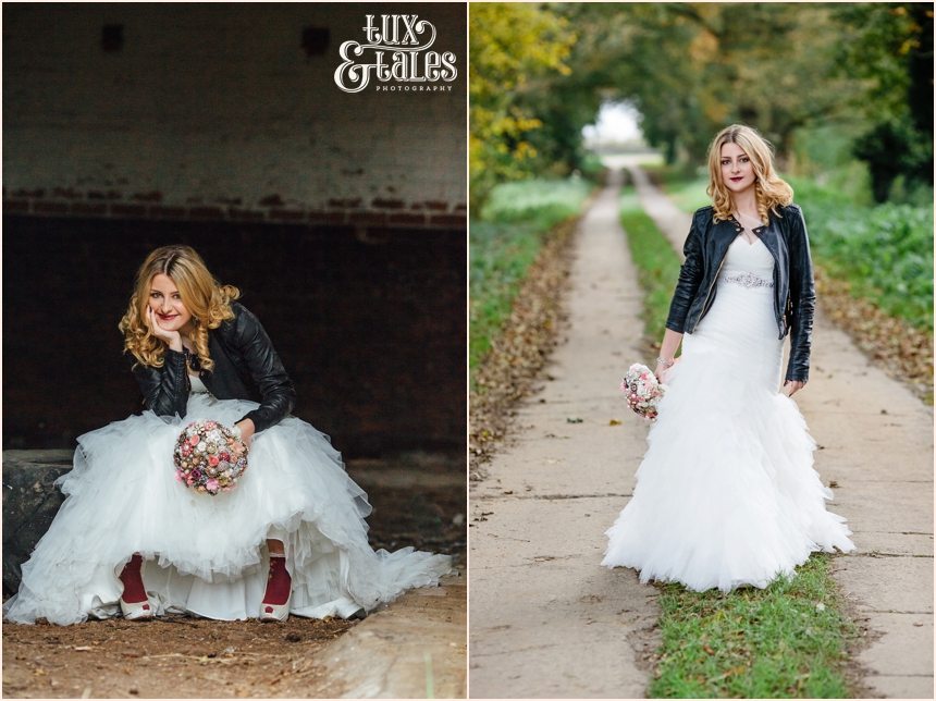 York trash the dress photography in an abandoned barn