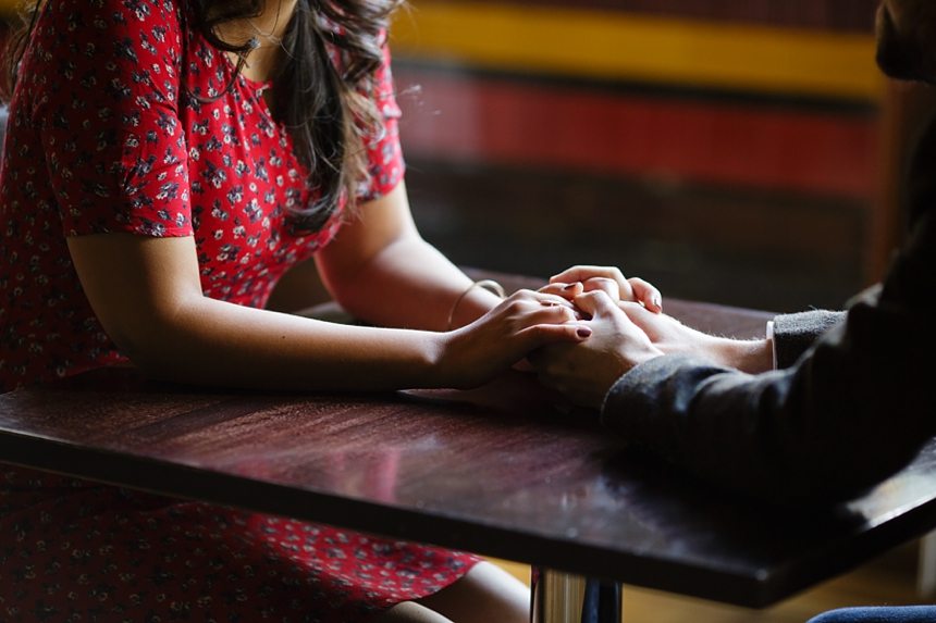 Engagement photography at Leeds Art Gallery