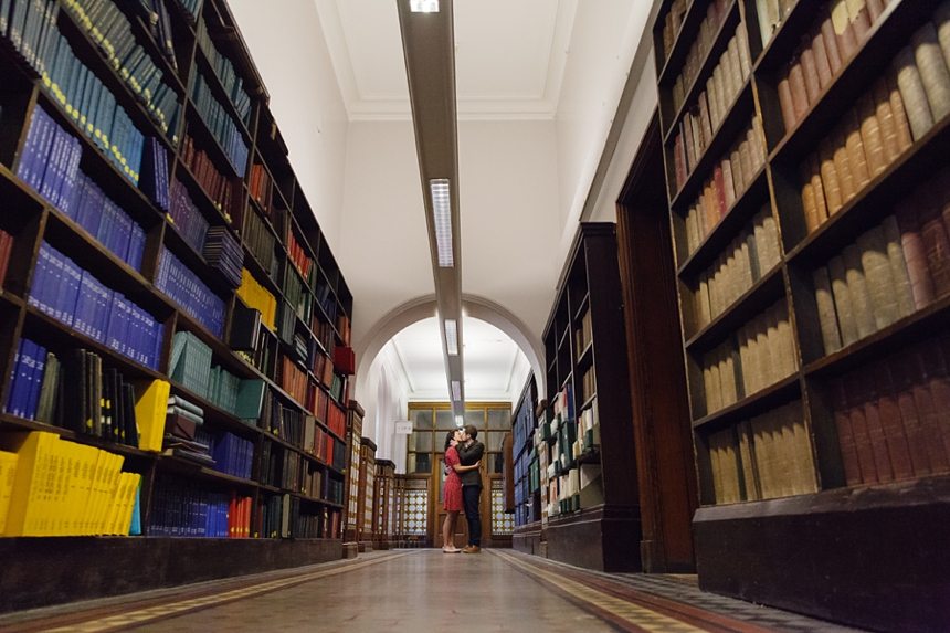 Engagement photography at Leeds Art Gallery