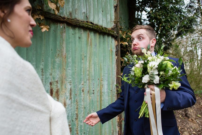 Fun wedding photographyat Rise Hall