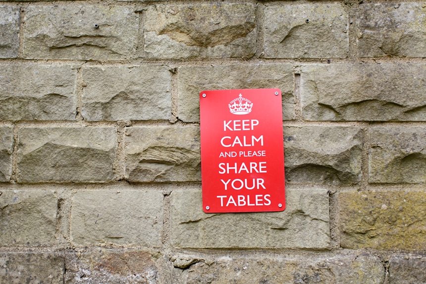 Engagement Photography in Ilkley Keep Calm Sign