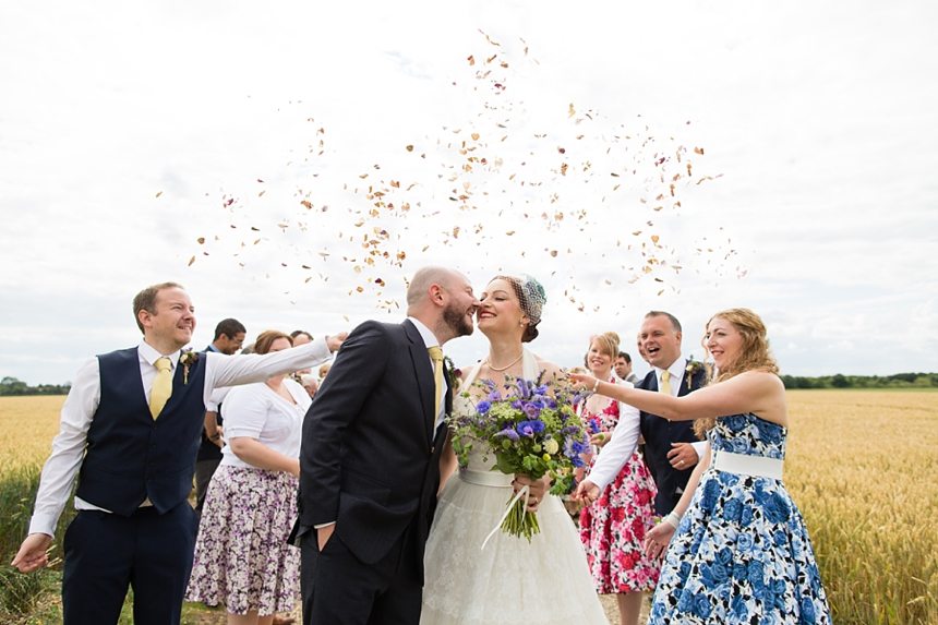 Barmbyfield Barn Wedding Photography confetti