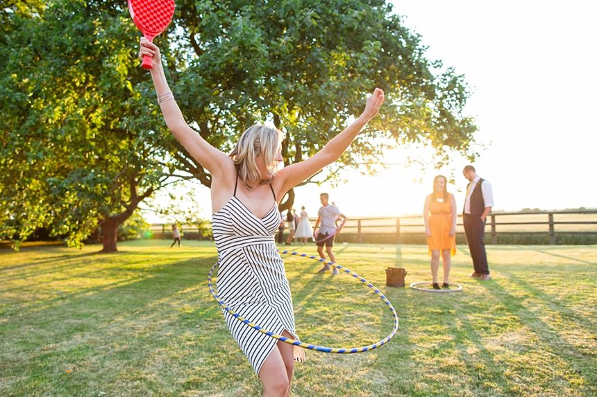 Barmbyfield Barn wedding photography lawn games and hula hoop