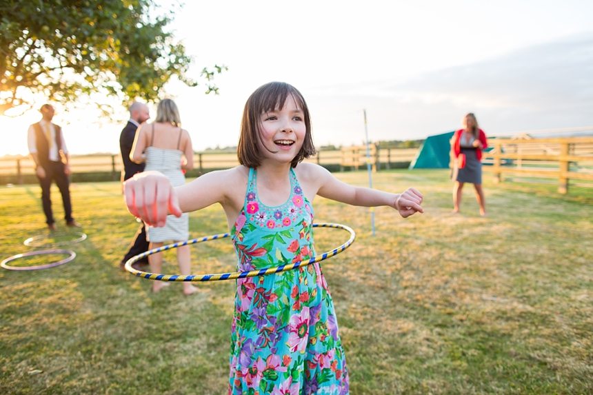 Barmbyfield Barn wedding photography lawn games and hula hoop