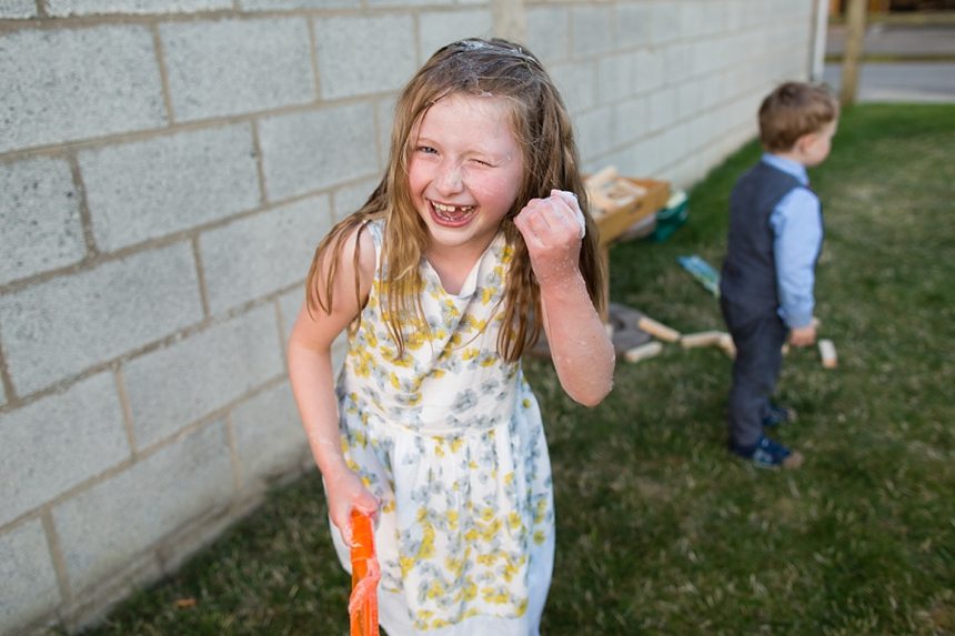 Barmbyfield Barn wedding photography lawn games and hula hoop giant bubbles