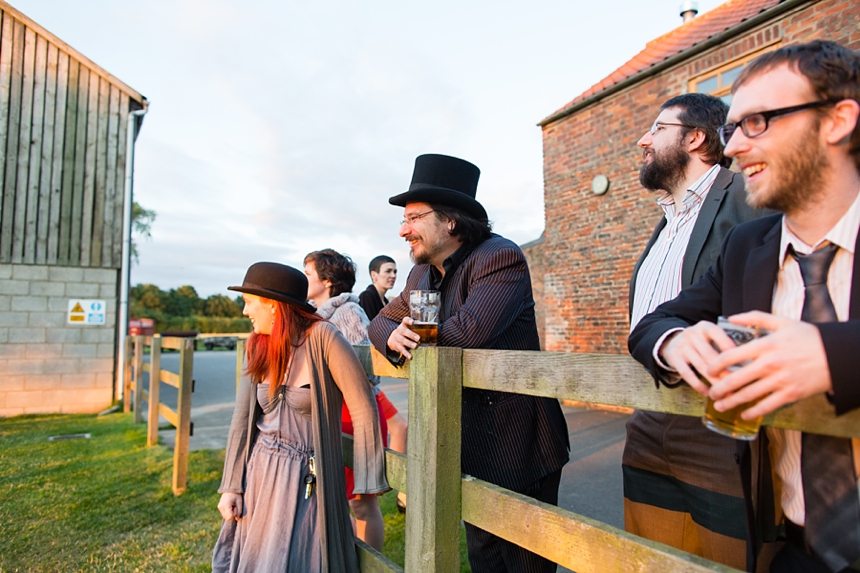 Barmbyfield Barn wedding photography lawn games and hula hoop giant bubbles