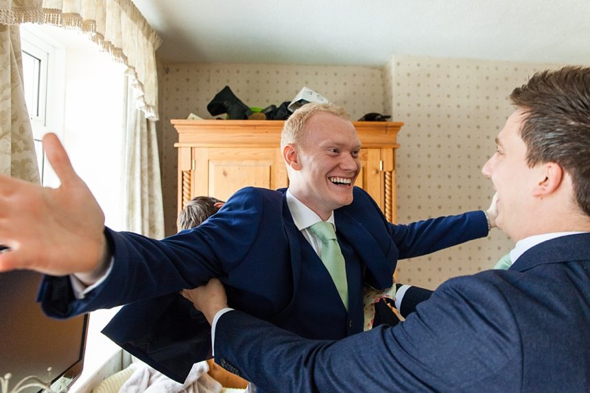 Barmbyfield Barn Wedding Photographer groom preparation