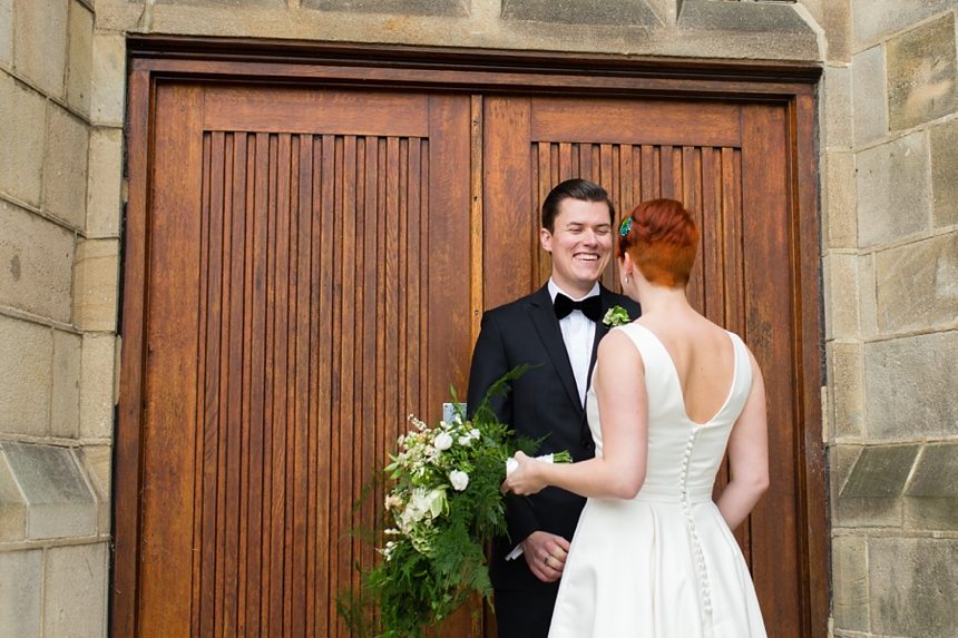 Leeds Club Wedding Photography First Look