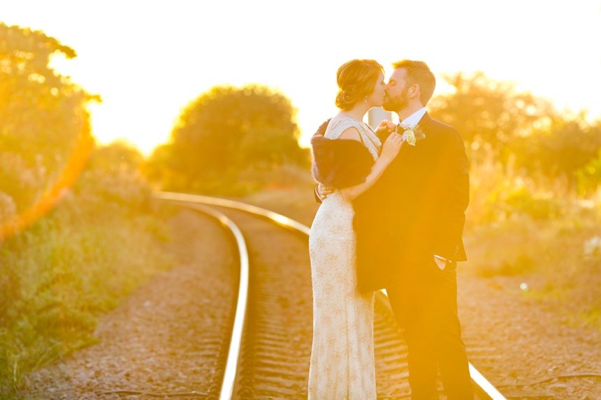 Tux & Tales Photography Bride & groom in sunset