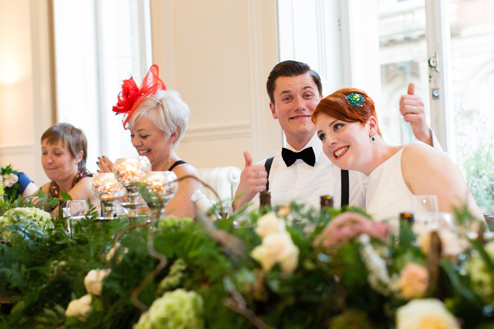 Groom gives thumbs up