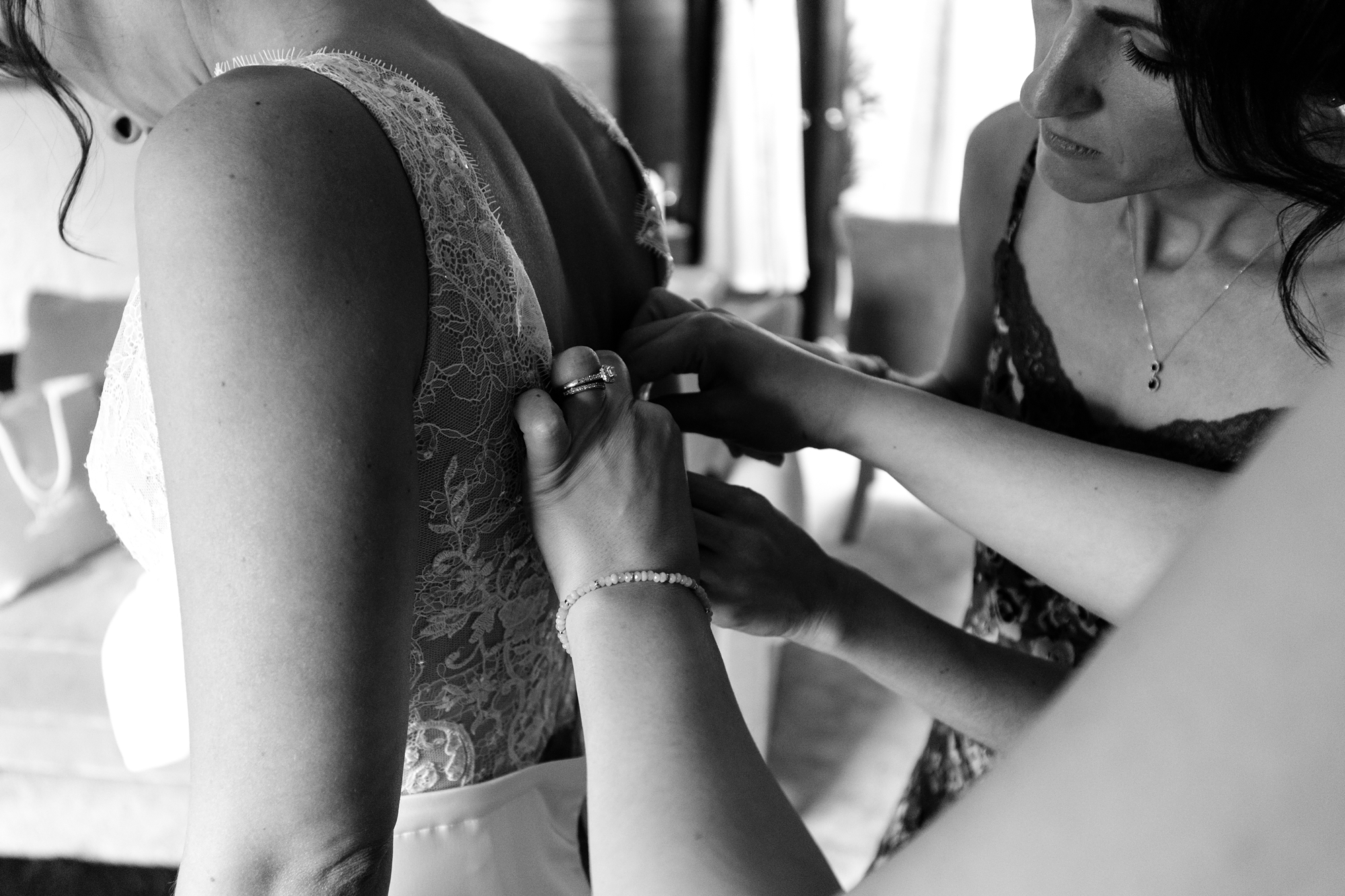 York & Albany Wedding Photography bride dress lace up