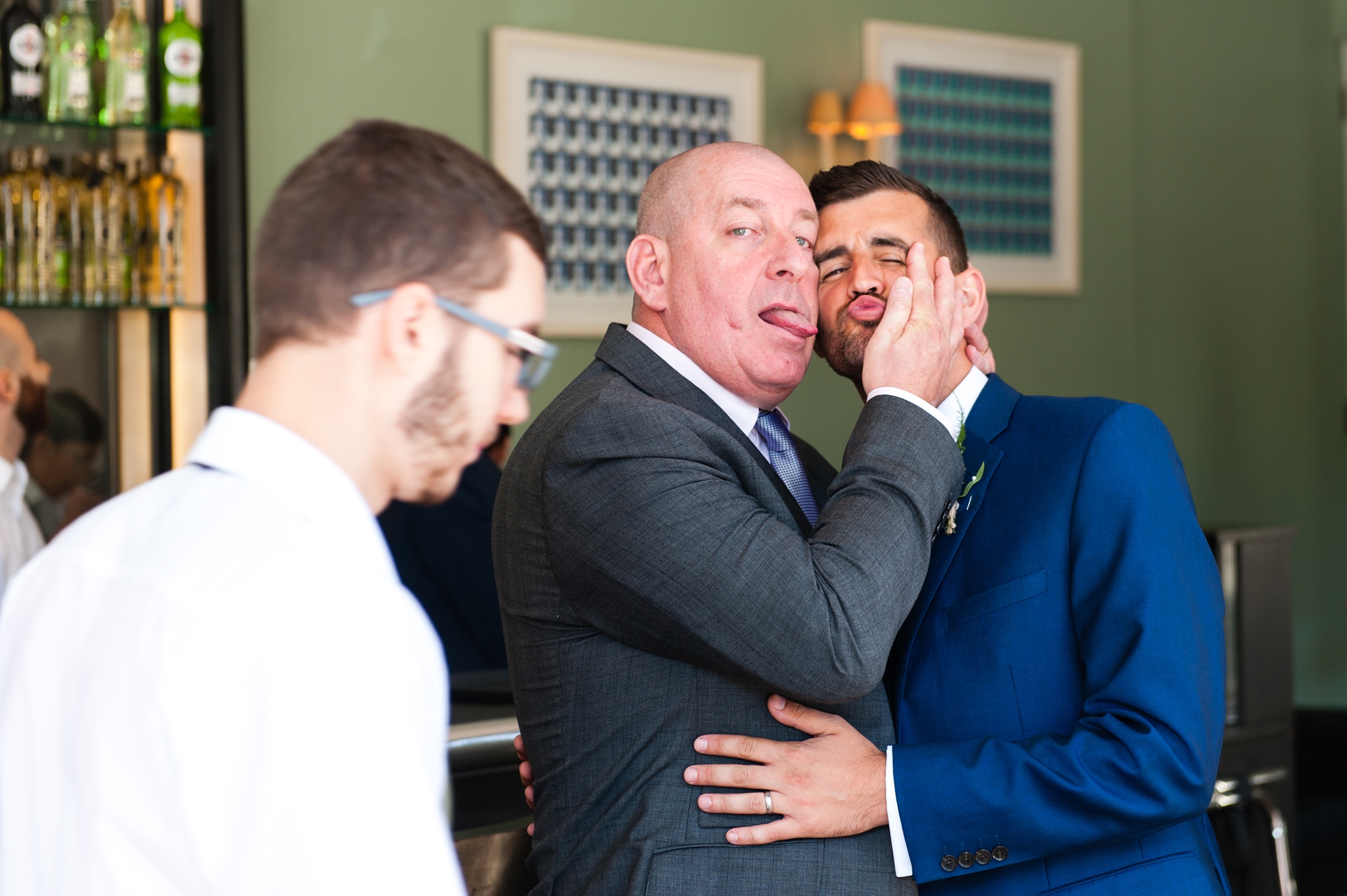 York & Albany Wedding Photography Funny groomsman