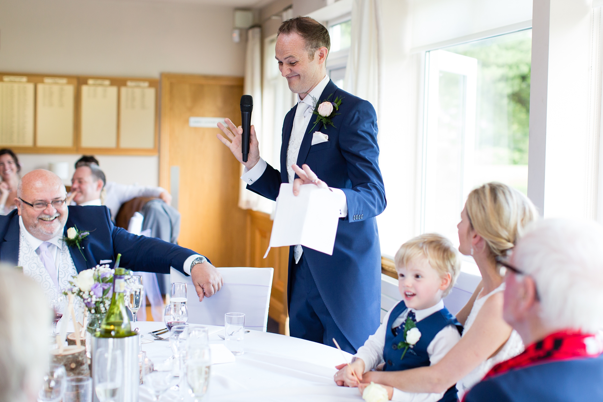 Best York Documentary Photography groom makes funny face during speeches