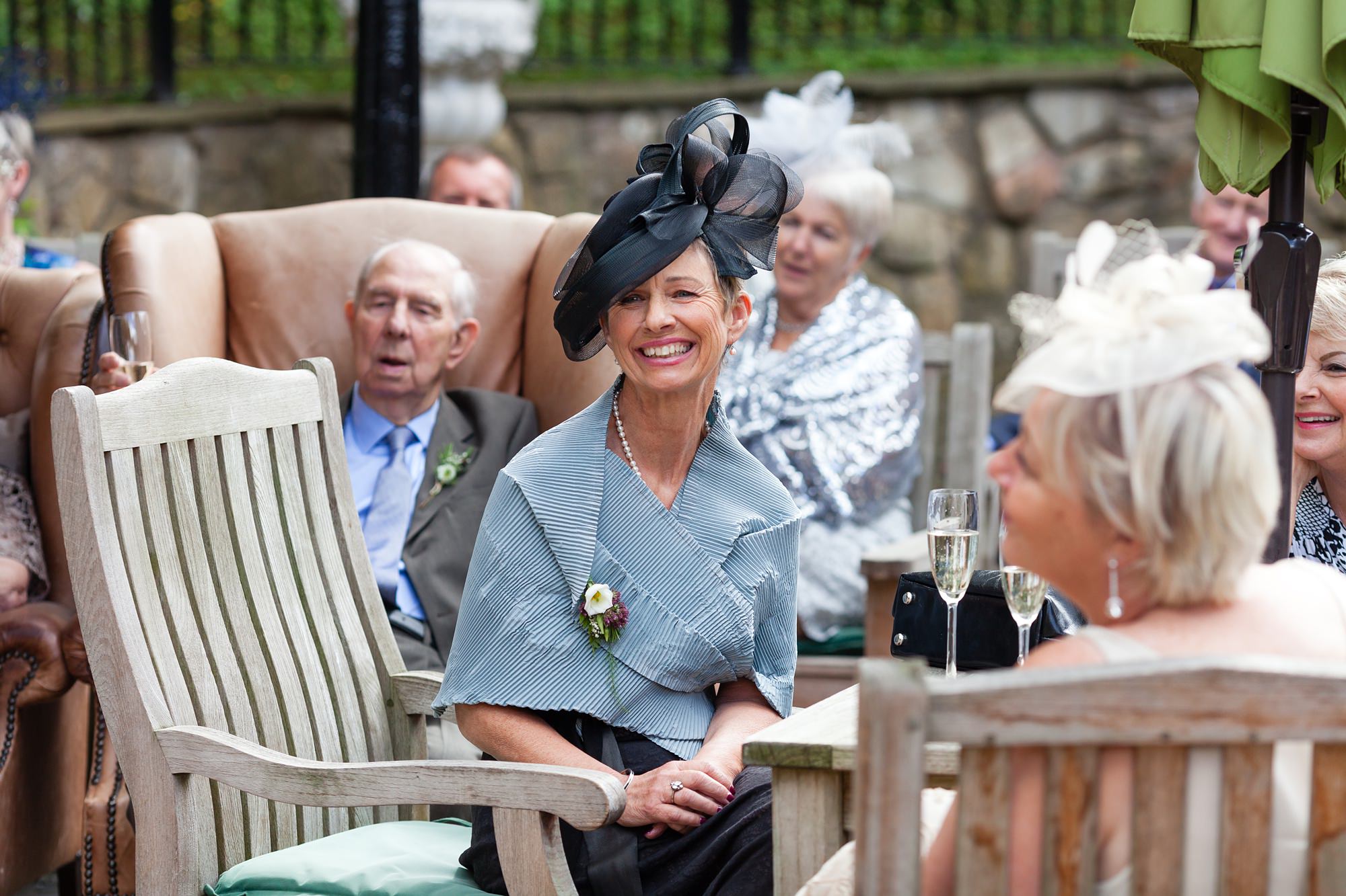 Guest looks on during the speeches